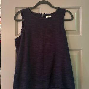 J. Crew Dark Purple Textured Top